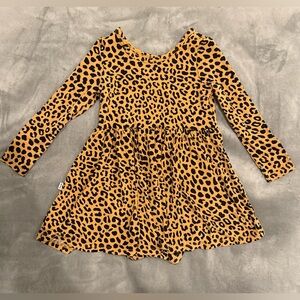 Little Sleepies Play Girl’s Leopard Print Long Sleeve Dress 12-18 mo EUC